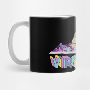 Virginia State 3D Abstract Map Art Mug